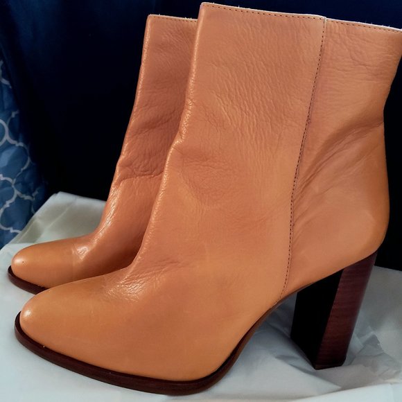 GIANNI BINI Tan Leather Ankle Boots - Picture 8 of 9